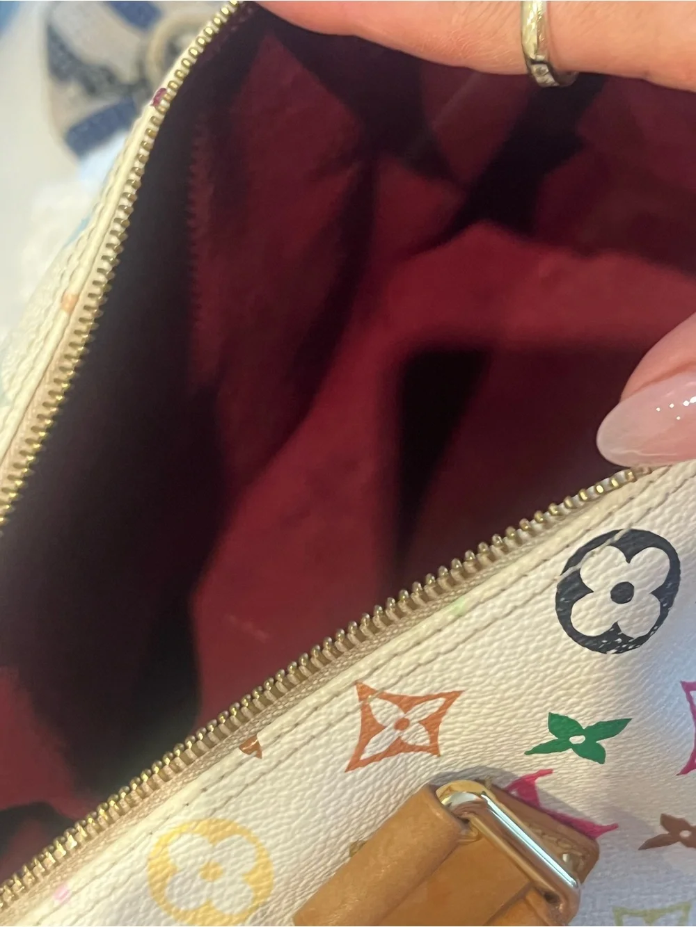 Louis Vuitton Speedy 30 White Multicolor Monogram - Picture 9 of 15